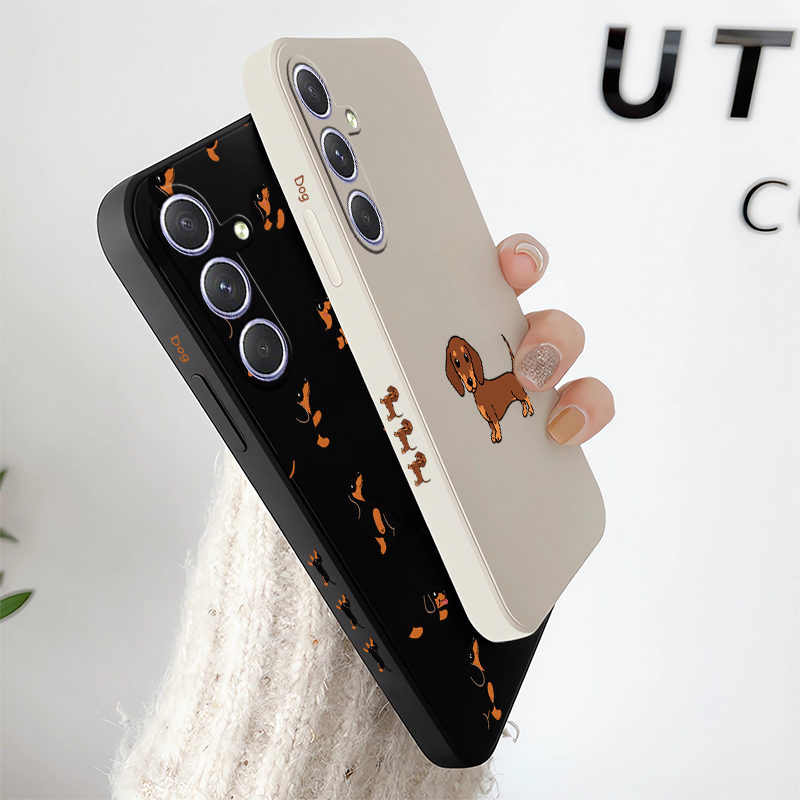 Cartoon Dachshund Dog Phone Ca - đánh giá và giá Samsung Galaxy A55